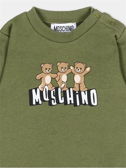 Felpa per neonato con Teddy Bear MOSCHINO KIDS | MTF060-LCA89/30037